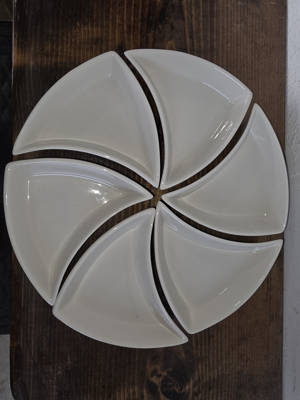 Godinger Siena 6 Piece White Ceramic Appetizer Serving Set